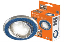 TDM Светильник встраиваемый поворотный СВ 02-06 MR16 50Вт G5.3 синий блеск/хром SQ0359-0038 - фото 113503