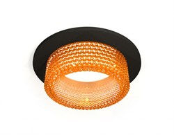 Ambrella Комплект встраиваемого светильника с композитным хрусталем XC6513044 SBK/CF черный песок/голубой MR16 GU5.3 (C6513, N6154) XC6513044 - фото 113513