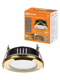 TDM Светильник встраиваемый СВ 01-09 GX53 230 В 50 Гц золото IP54 SQ0359-0112 - фото 113550