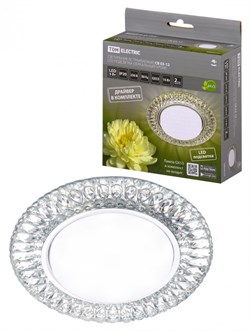 TDM Светильник встраиваемый СВ 03-12 GX53 230В LED подсветка 5 Вт зеркальный/хром SQ0359-0150 - фото 113605