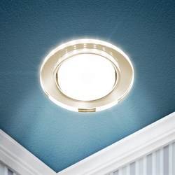 ЭРА Встраиваемый светильник со светодиодной подсветкой ЭРА DK LD51 MR GX53 зеркальный Б0057467 - фото 113641