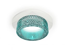 Ambrella Комплект встраиваемого светильника с композитным хрусталем XC6512043 SWH/BL белый песок/голубой MR16 GU5.3 (C6512, N6153) XC6512043 - фото 113853