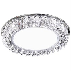 Ambrella Встраиваемый точечный светильник со светодиодной лентой G255 CH хром/прозрачный хрусталь GX53+3W(LED WHITE) G255 CH - фото 113940