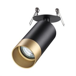 Novotech 370875 SPOT NT22 черный/золото Светильник встраиваемый IP20 GU10 9W 220V SLIM 370875 - фото 113950