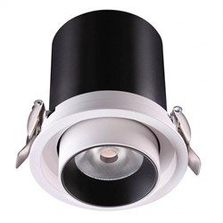 Novotech 358081 NT19 044 белый/черный Встраиваемый светильник IP20 LED 12W 3000К 220V LANZA 358081 - фото 114069