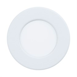 Eglo 99206 Светодиод. встраив. светильник FUEVA 5, 2,7W (LED), ?86, ET26, IP44, 360lm, 4000K, сталь, бел 99206 - фото 114240