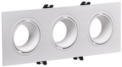 IEK Светильник 4103 встраиваемый 3хMR16 квадрат пласт. белый LT-UVB0-4103-GU05-3-K01 - фото 114259