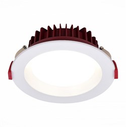 ST LUCE ST752.538.18 Светильник встраиваемый Белый LED 1*18W 3000K 1 440Lm Ra80 100° IP44 D140xH55 100-240VV ST752.538.18 - фото 114355