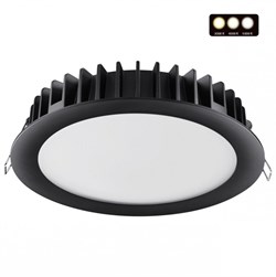 Novotech 358954 SPOT NT22 черный Встраиваемый светодиодный светильник с переключателем цветовой температуры IP20 LED 3000К\4000К\6000К 20W 220V LANTE 358954 - фото 115109