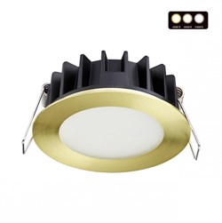 Novotech 358950 SPOT NT22 бронза светлая Встраиваемый светодиодный светильник с переключателем цветовой температуры IP20 LED 3000К\4000К\6000К 10W 220 358950 - фото 115137