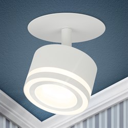 ЭРА Встраиваемый светильник под лампу GX53 DK114 WH белый Б0059789 - фото 115142