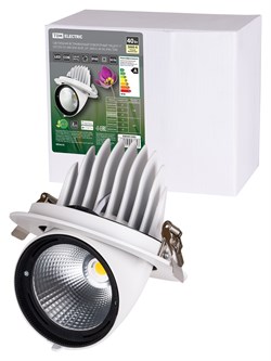 TDM Светильник встраиваемый поворотный "Акцент-1" LED DSL-01-040-WW 40 Вт, 24°, 3000 К, 90 Ra, IP40 SQ0369-0402 - фото 115255