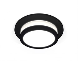 Ambrella Комплект встраиваемого светильника с акрилом XC6513060 SBK/FR черный песок/белый матовый MR16 GU5.3 (C6513, N6221) XC6513060 - фото 115741