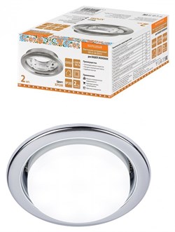 TDM Светильник встраиваемый СВ 01-08 GX53 220 В 50 Гц, хром, 2 шт/уп, Народный SQ0359-0102 - фото 115755