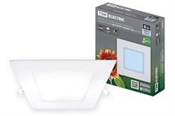 TDM Светильник ультратонкий встраиваемый светодиодный "Даунлайт" квадрат СВО (белый) 6 Вт 4000К SQ0329-0120 - фото 115914