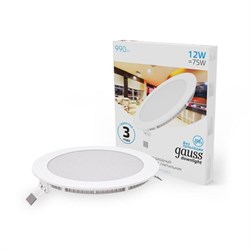 Встраиваемый светильник ультратонкий круглый IP20 12W,170х22, 155, 6500K 990лм 1/20 939111312 pe703795 - фото 115945