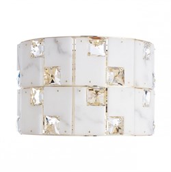 Odeon Light 5076/2W HALL ODL24 497 золото/прозрачный/белый/металл/хрусталь/алебастр Бра E14 2*40W CHESSI 5076/2W - фото 116155