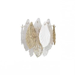 Odeon Light 5052/3W HALL ODL24 507 золото/белый/прозрачный/металл/стекло/фарфор/металл Бра E14 3*40W LACE 5052/3W - фото 116295