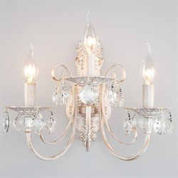 Eurosvet Бра с хрусталем 3305/3  белый с золотом / прозрачный хрусталь 00000065797 - фото 116315