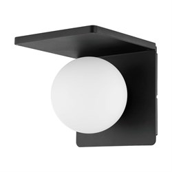 Eglo 98265 Бра CIGLIE, 1х40W (E14), L180, H180, A210, литой алюминий, черный/опаловое стекло, белый 98265 - фото 116504