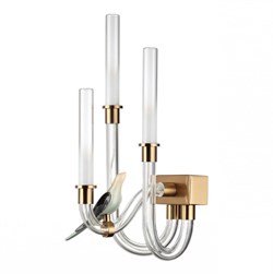 Odeon Light 5431/6WL L-VISION ODL_EX24 11 золотой(под латунь)/белый градиент/беж./зеленый/ металл/стекло/керамика Бра LED 6W 4000K LARK 5431/6WL - фото 116539