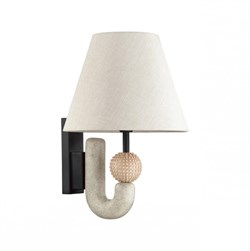 Odeon Light 5410/1W MODERN ODL_EX23 31 черный матов./бежевый металл/полирезин/ткань Бра E14 1*40W BAGEL 5410/1W - фото 116564