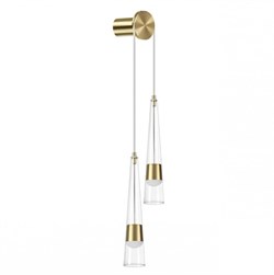 Odeon Light 5043/24WL L-VISION ODL24 301 глянц.золото/прозрачный/металл/стекло Бра LED 24W 3000K 2536Лм LUMP 5043/24WL - фото 116763