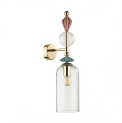 Odeon Light 4855/1WA CLASSIC ODL_EX21 золото/раноцветн./керамика/стекло Бра E14 1*40W BIZET 4855/1WA - фото 116910