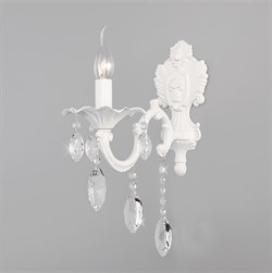 Eurosvet Классическое бра с хрусталем 10108/1 белый/прозрачный хрусталь Strotskis a045450 - фото 117136