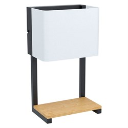 Eglo 99126 Светод. бра GALDAKAO, 5,4W(LED), L200, H350, A135, сталь, дерево, черн., натур./текстиль, дере 99126 - фото 117206