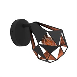 Eglo 43715 Бра CARLTON 7, 1x40W(E27), сталь, черный, медный 43715 - фото 117240