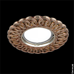 Gauss Светильник Antique Gu5.3 1/40 круг, золото/черный CA043 - фото 11752