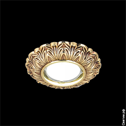 Gauss Светильник Antique Gu5.3 1/40 круг, золото/черный CA049 - фото 11759