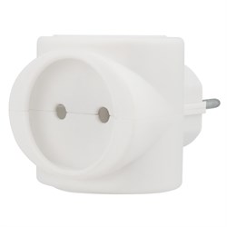 Тройник электрический биметалл 220В, 6А белый Rexant 11-1064 - фото 118199