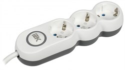 IEK UNO Удлинитель У03В 3 места 2P+PE/5м 3х1,5мм2 16А/250В UNO WYP53-16-03-05-ZK - фото 118278