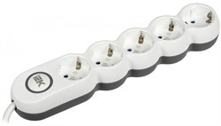 IEK UNO Удлинитель У05В 5 мест 2P+PE/1,5м 3х1,5мм2 16А/250В UNO WYP53-16-05-D15-ZK - фото 118281