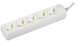 IEK GENERICA Удлинитель У05 5 мест 2P+PE/1,5м 3х1мм2 10А/250В WYP10-10-05-D15-Z-G - фото 118314