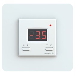 Welrok kt  терморегулятор эл. для с-м антиоблед. 16А, 3000ВА., 0…+10град, -20…-1град. 4660251140151 - фото 118464