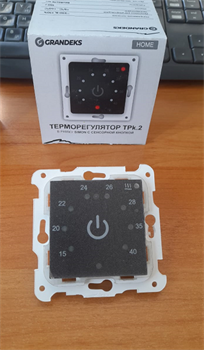 GRANDEKS Терморегулятор ТРk.2 с сенсорной кнопкой, черный ТРk.2 с сенсорной кнопкой, черный - фото 118492