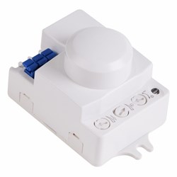 Датчик движения настенно-потолочный микроволновый ДДНПМ 01, 180°/360º,1200 Вт,10-2000Лк, 3-10 м, 10-900 сек,5,8ГГц Rexant 11-9218 - фото 118683