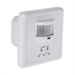 Датчик движения встраиваемый ДДВ 01, 160°,300-1200Вт,10-2000Лк, 9 м,10-420 сек Rexant 11-9208 - фото 118702