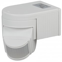 ЭРА MD 012 Датчик движения Датчик движения белый, максимальная нагрузка 1100Вт, угол обзора 180 градусов Б0043789 - фото 118860