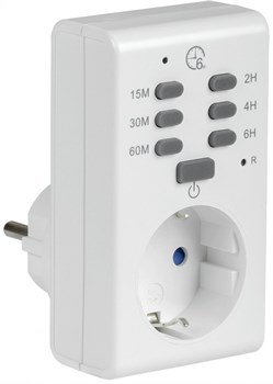 IEK РТЭ-2 Розетка-таймер электронный с индикацией 15мин-6ч 16А IP20 ERT-12-1-16-O-00-4-20-K01 - фото 120037