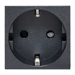 EKF Розетка 45х45 с зазем., с защ. шторками, 90 градусов, черная, матовая E2MR16-028-30 - фото 126167