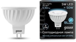 Gauss Лампа MR16 5W 530lm 4100K GU5.3 LED 101505205 - фото 34029