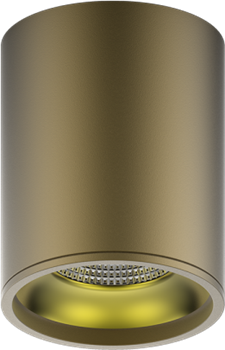 Gauss Кофе/Золото Светильник LED накладной 12W 3000K 79x100мм 1/30 HD001 - фото 34244