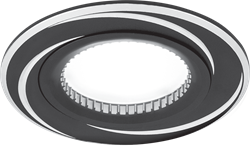 Gauss Светильник Aluminium AL016 Круг. Черный/Хром, Gu5.3 AL016 - фото 34325