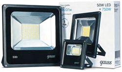 Gauss Прожектор Elementary 100W 9500lm 6500К 175-265V IP65 черный LED 613100100 - фото 34479
