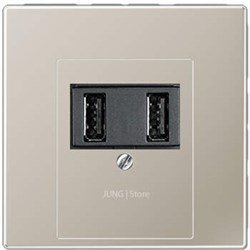 USB розетка для зарядки мобильных устройств, Нержавеющая сталь - фото 38805
