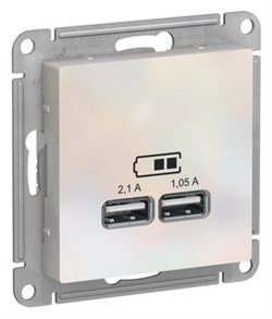 Розетка 220 с USB 1 портом 5B|2100 мА ATN000433 Schneider Electric - фото 45117